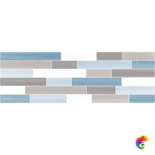 CRISTAL MURETTO GRIGIO/AZZURO 20x60