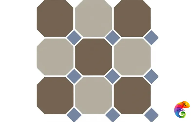 Гранит керамический 4429+01 OCT11-B Coffe Brown 29 Beige 01 OCTAGON/Blue Cobalt 11 Dots 30x30 см OCT29/01 DOT11-B