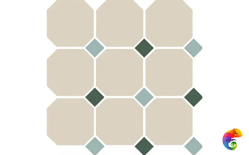Гранит керамический 4416 OCT13+18-A White OCTAGON 16/Turquoise 13 + Green 18 Dots 30x30 см OCT16 DOT13/18-A