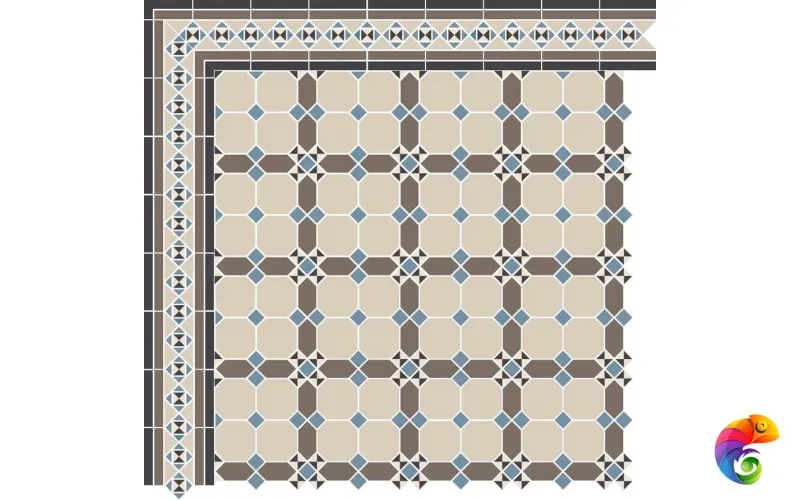 Гранит керамический PARIS Stand.(Oct.01, Dot 11, Loz.29, Tr.1/4 14+16) 24,7х24,7 см PARIS OCT01/11/14/20