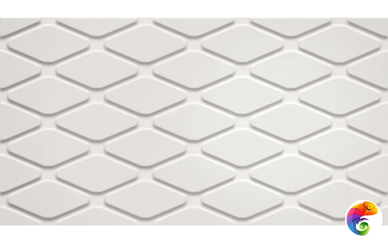 Плитка 3Д Вайт Ромбус 30,5x56 Матт (1,366 кв.м.)