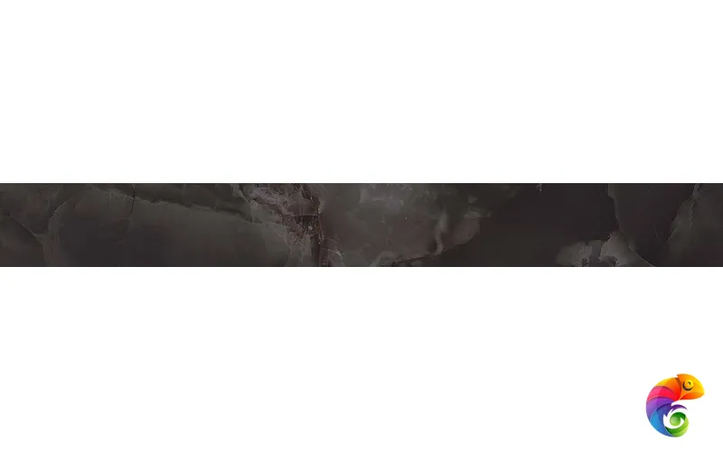 Плитка Супернова Оникс Блэк Агате Бордюр 7,3x59 Лап (0,431 кв.м.)