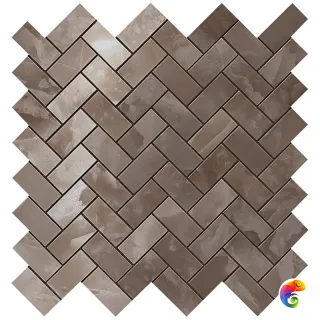 Плитка Супернова Оникс Блэк Агате Херринбоун Мозаика 30,5x30,5 (0,465 кв.м.)