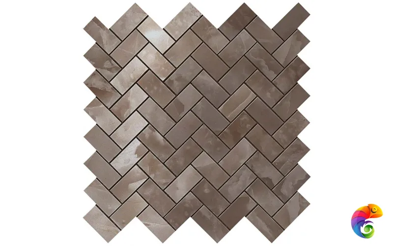 Плитка Супернова Оникс Блэк Агате Херринбоун Мозаика 30,5x30,5 (0,465 кв.м.)