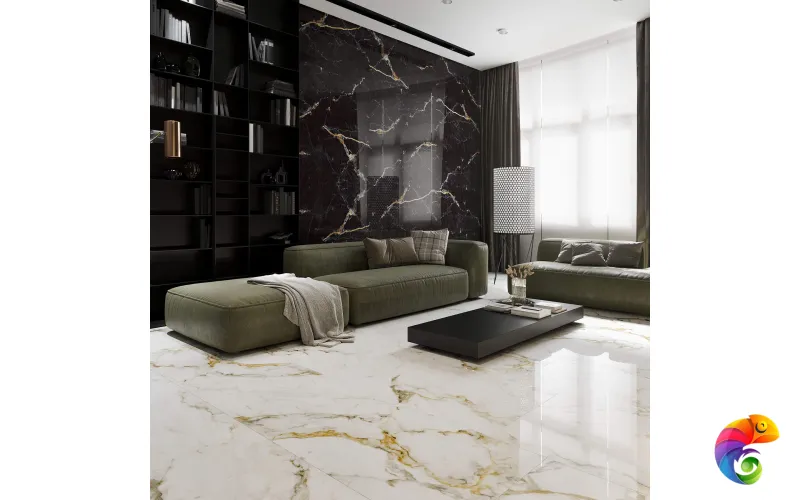 Керамогранит Rose Gold 9 mm POLI 120x60 Marble Artcer