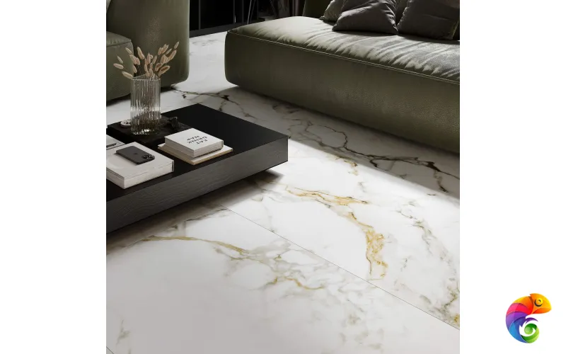 Керамогранит Rose Gold 9 mm POLI 120x60 Marble Artcer