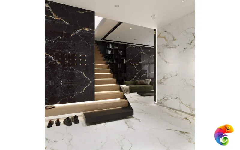 Керамогранит Rose Gold 9 mm POLI 120x60 Marble Artcer