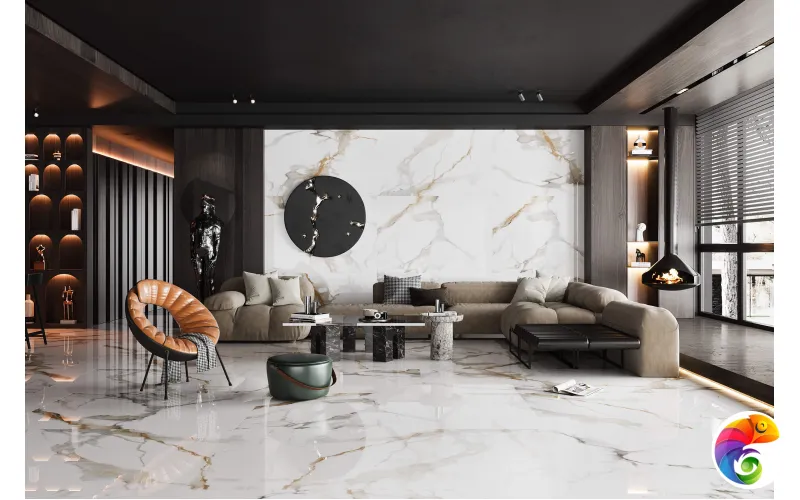 Керамогранит Classic Carrara 9 mm CARV 120x60 Eco Artcer