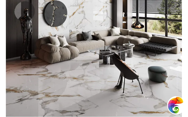 Керамогранит Classic Carrara 9 mm CARV 120x60 Eco Artcer