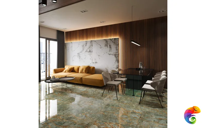 Керамогранит Ardesia Grey 9 mm POLI 120x60 Marble Artcer