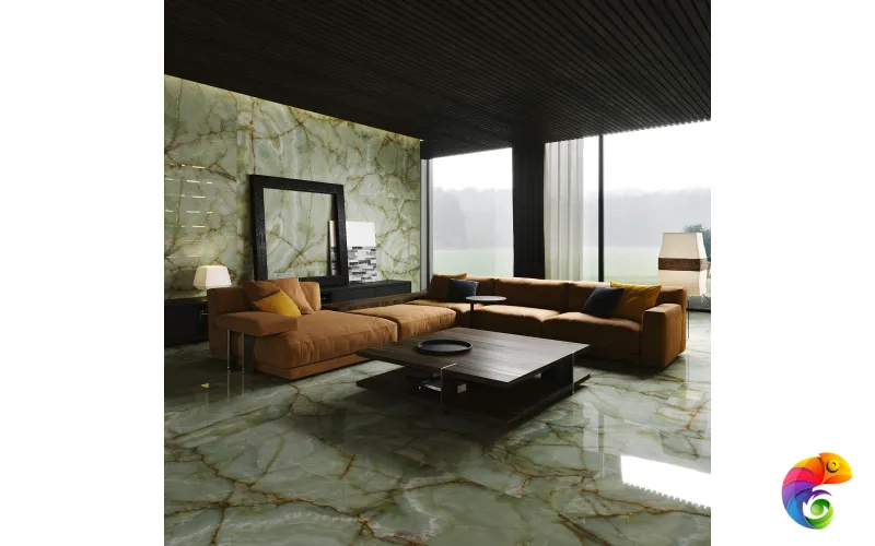 Керамогранит Onyx Green POLI 180x120 1XL Artcer