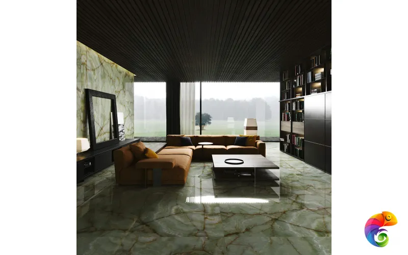 Керамогранит Onyx Green POLI 180x120 1XL Artcer