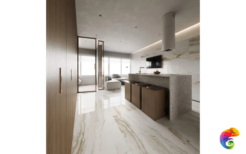 Керамогранит Alaska Bianco 9 mm POLI 120x60 Eco Artcer