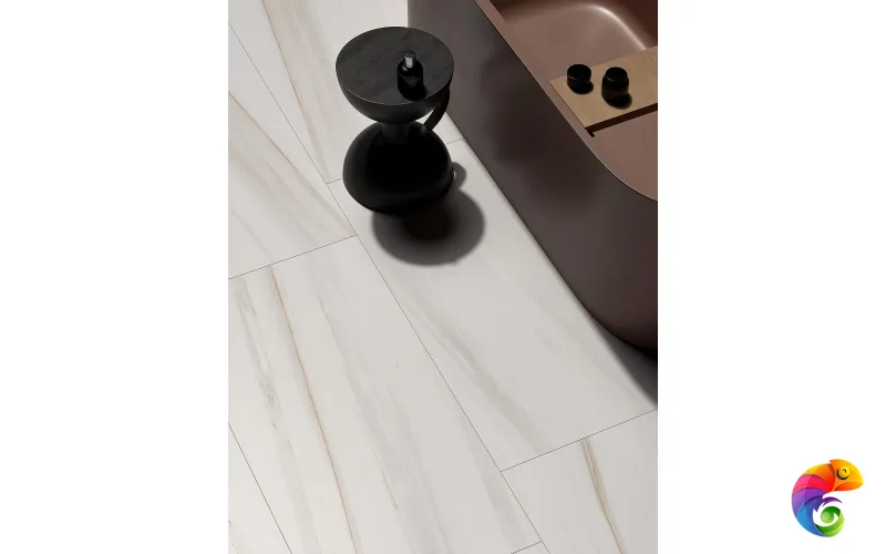 Керамогранит Bianco Lasa 9 mm MATT 120x60 Marble Artcer