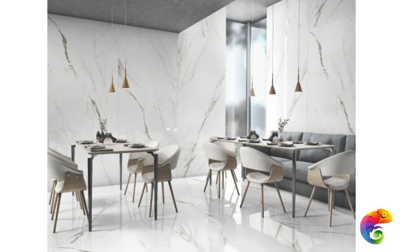 Керамогранит Fantastic White 9 mm MATT 120x60 Marble Artcer