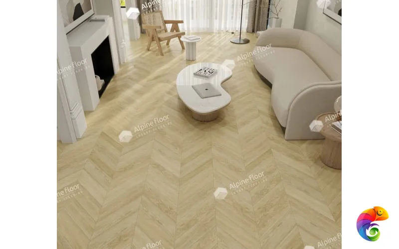 LVT плитка  Дуб Ваниль Селект Chevron ECO 20-2