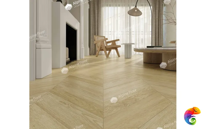 LVT плитка  Дуб Ваниль Селект Chevron ECO 20-2