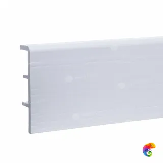 Напольный Плинтус Rico Concept 80 Белый с тиснением