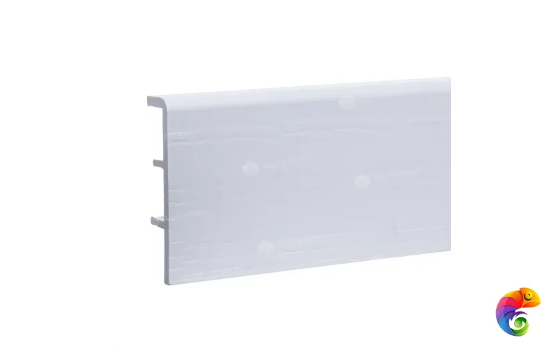 Напольный Плинтус Rico Concept 80 Белый с тиснением