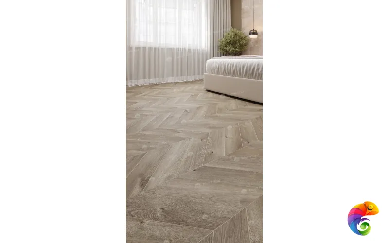 LVT плитка  Дуб Натуральный Отбеленный Chevron ECO 20-3