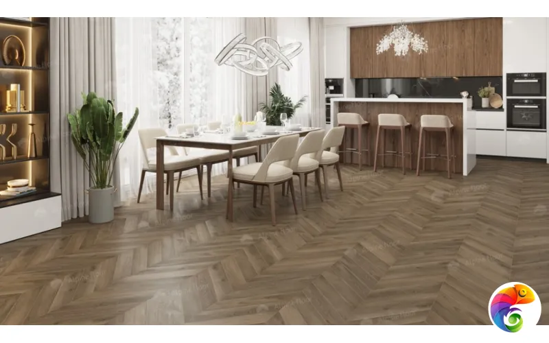 LVT плитка  Дуб Насыщенный Chevron ECO 20-4