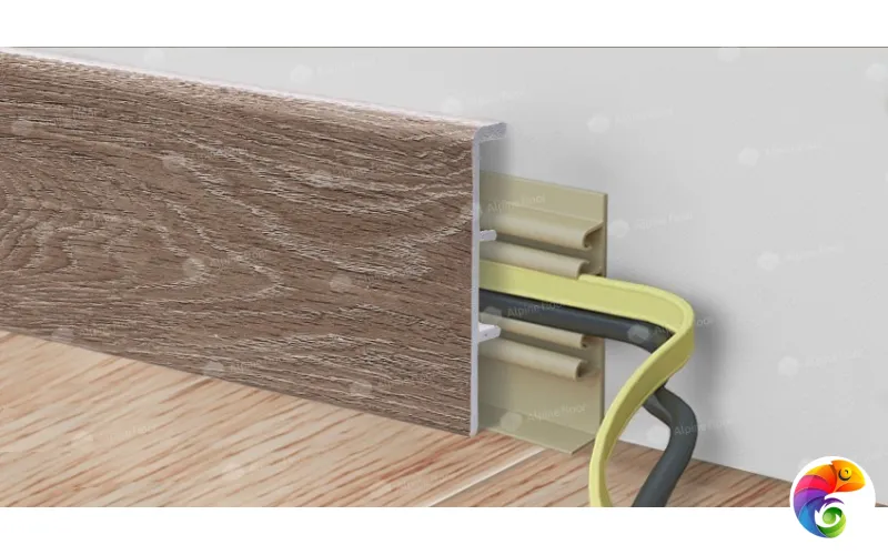 Напольный Плинтус Rico Concept 80 Дуб каньон кремовый