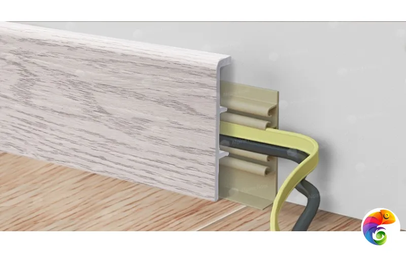 Напольный Плинтус Rico Concept 80 Ясень арктик