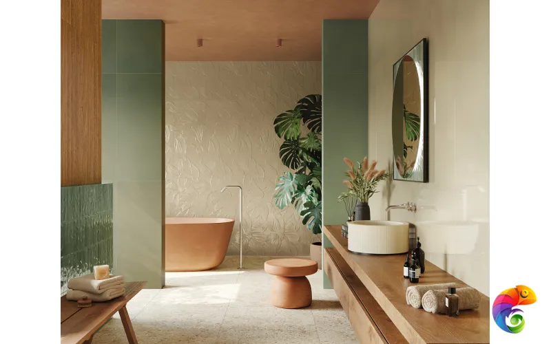 Настенная плитка MATERIA BRILLANTE 50X120 FOGLIE LINFA BRILLANTE 50x120 fTOR