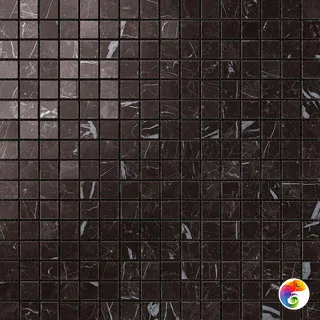 Marvel Nero Marquina Mosaico Lapp. 30x30