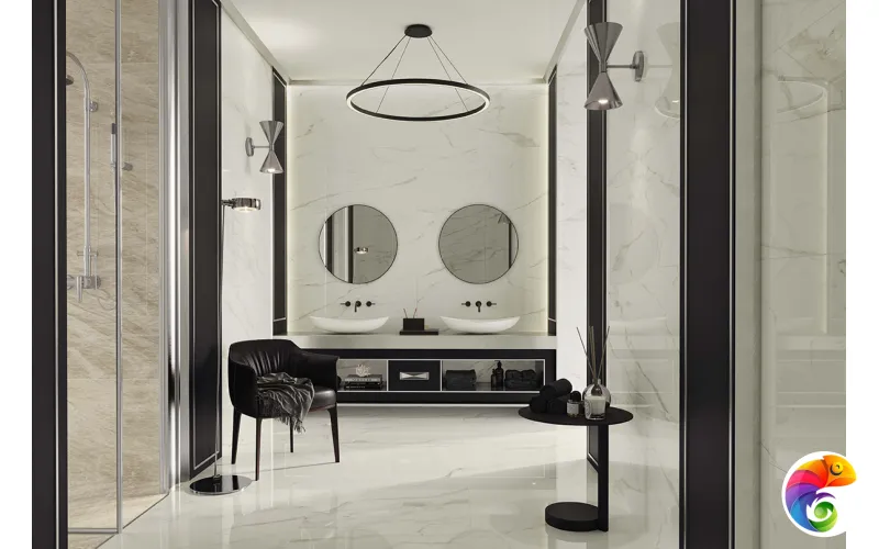 Напольная плитка Empire Calacatta Black 80x80 Lapp/ЭМПАИР КАЛАК. БЛЭК 80x80 ЛАП 80x80 610015000612