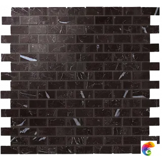 Marvel Nero M. Mosaico Lapp. Burattato 29.8X29.8