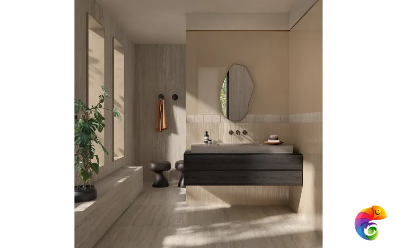 Настенная плитка MATERIA BRILLANTE 50X120 ECRU BRILLANTE 50x120 fTOL