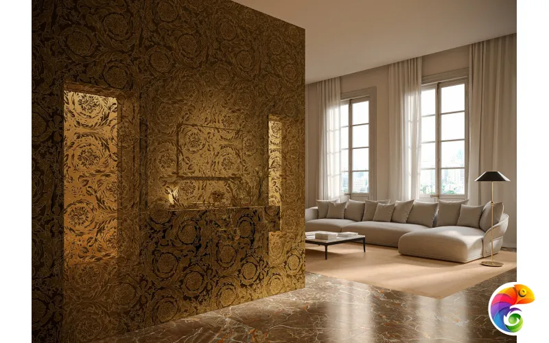 Настенная плитка Calacatta Lincoln Lux 3D 120x280 0020813