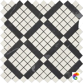 Marvel  Cremo Mix Diagonal Mosaic 30.5x30.5