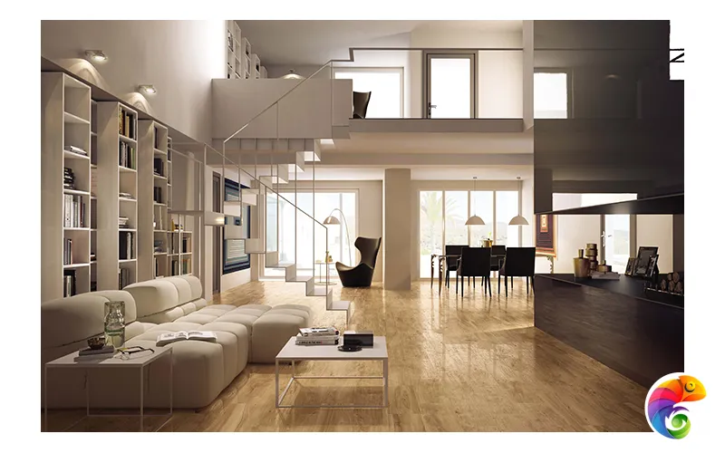 Напольная плитка Фрейм Волнат 22,5x90 Шлиф. 22.5x90 610015000336