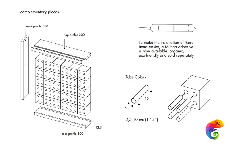 MUTINA BLOC TUBE BLUE 2.5х10