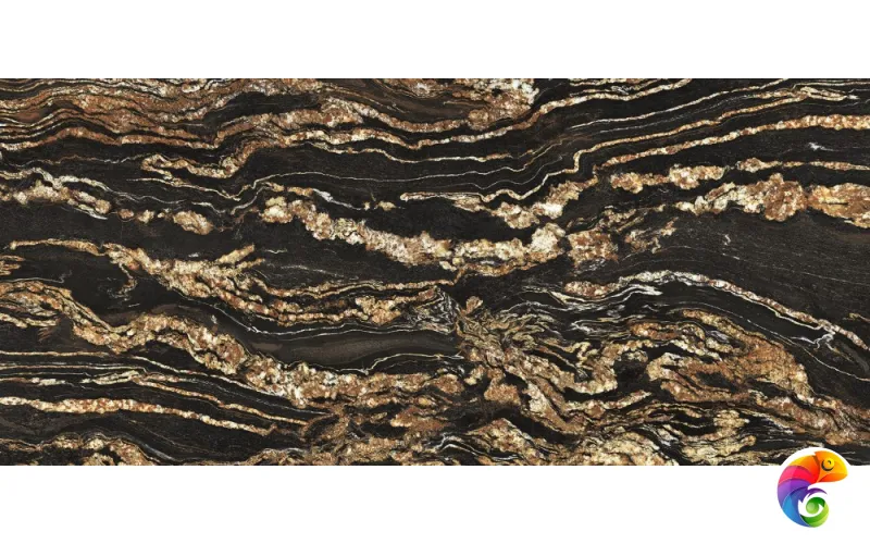 TERZADIMENSIONE BELVEDERE BLACK POLISHED 120х280x0.6