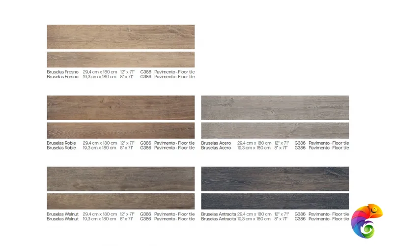 PORCELANOSA BRUSELAS WALNUT 19.3х180 G-386