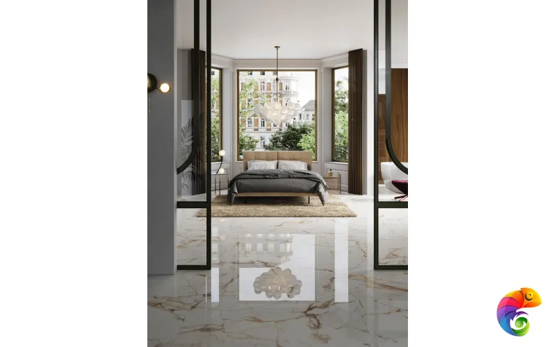 PORCELANOSA XLIGHT CALACATTA GOLD POLISHED 120х120x6 G-2530