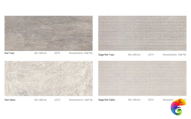 PORCELANOSA NOIR TOPO SPIGA 45х120 G-274