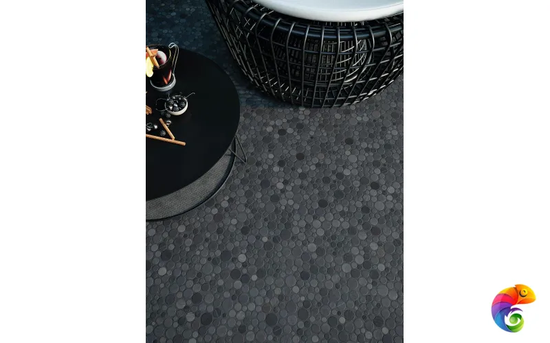 LANTIC PARADISE ROUND STONE NEGRO 31.5x31.5 G-110