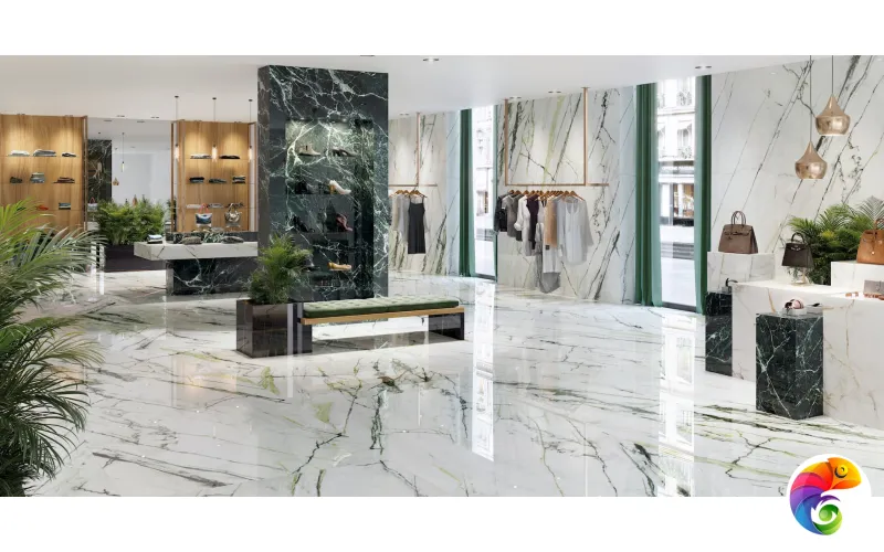 PORCELANOSA XLIGHT CALACATTA GREEN POLISHED 120х120x6 G-2531