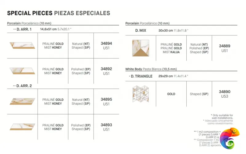 MUSEUM D.PRALINE GOLD TRIANGLE SP 29х29 U-53