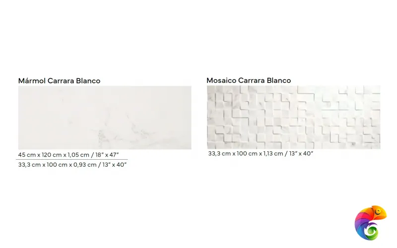 PORCELANOSA MARMOL CARRARA BLANCO 45x120 G-270