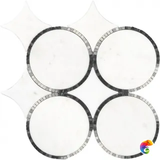 LANTIC TEMPO CIRCLE WHITE 29.9х29.9 G-146