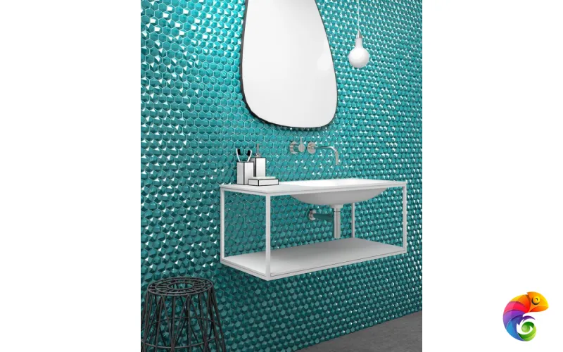 VIDREPUR DIAMOND TURQUESA HEX (3.5х3.5) 31.7х30.7