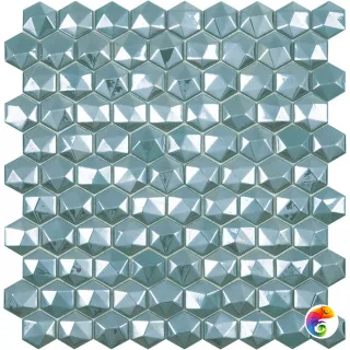 VIDREPUR DIAMOND TURQUESA HEX (3.5х3.5) 31.7х30.7