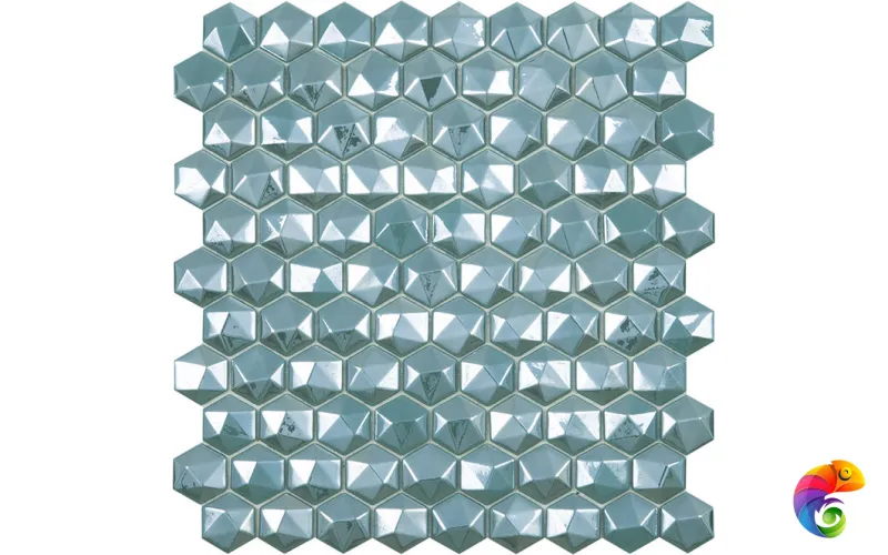 VIDREPUR DIAMOND TURQUESA HEX (3.5х3.5) 31.7х30.7