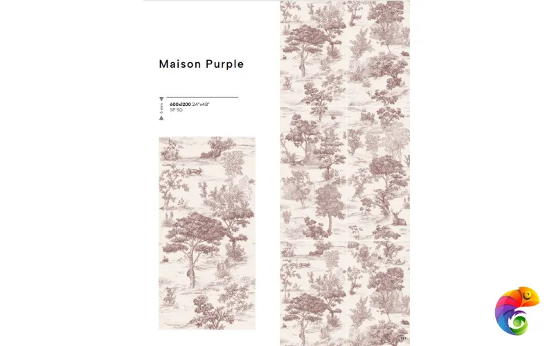 MIRAGE MAISON PURPLE PP SQ 60х120x0.6