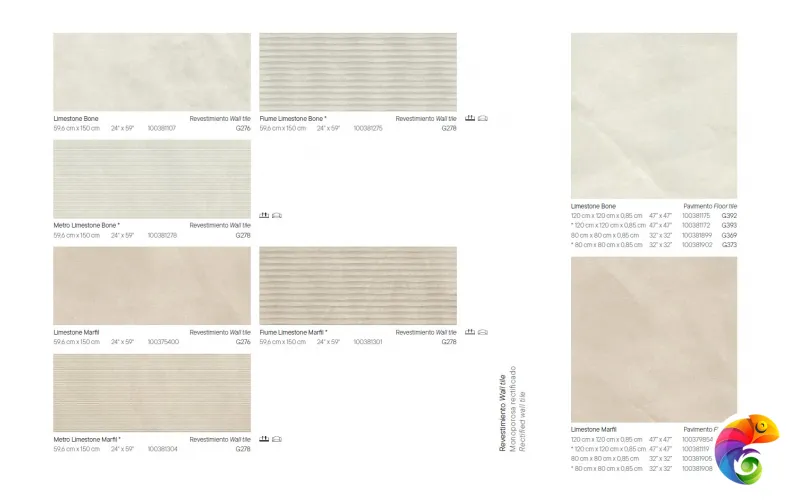 PORCELANOSA LIMESTONE BONE 120х120 G-392